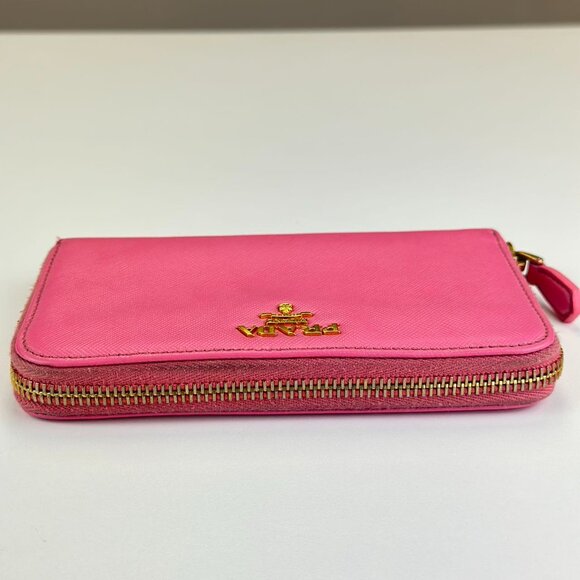 Prada Pink Saffiano Leather Small Wallet - Picture 7 of 9
